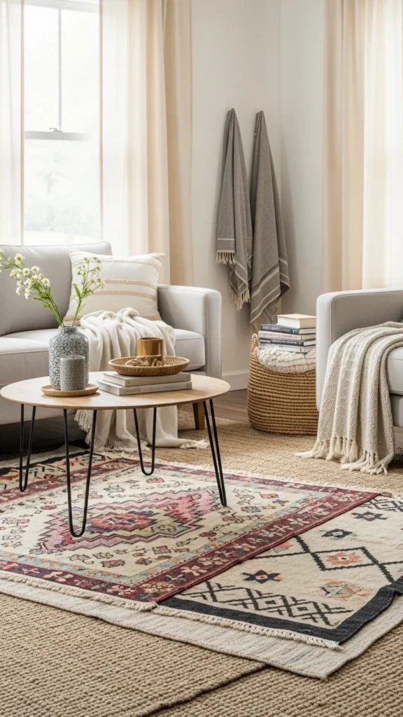 Layered Rugs and Textiles