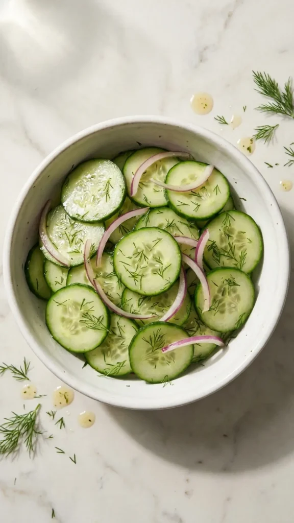 Classic Vinegar-Dill Cucumber Salad