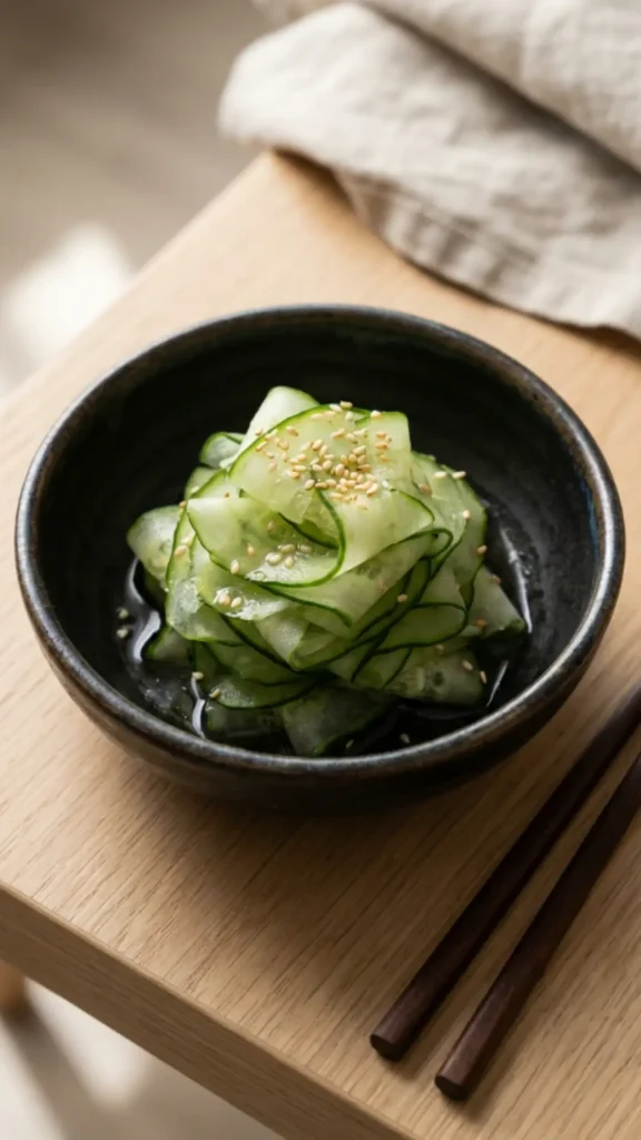 Japanese-Style Sweet & Tangy Cucumber Salad (Sunomono-Inspired)