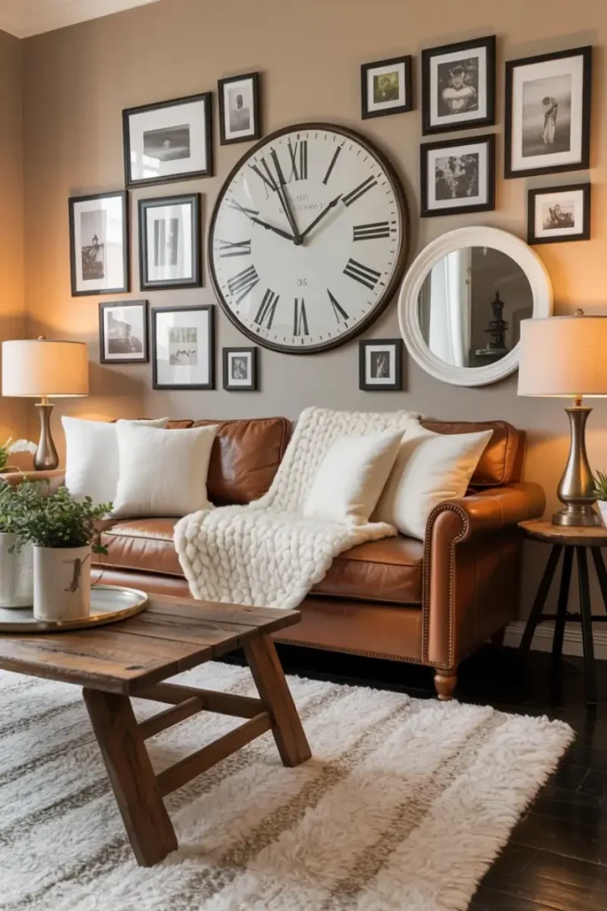 Gallery wall in living room