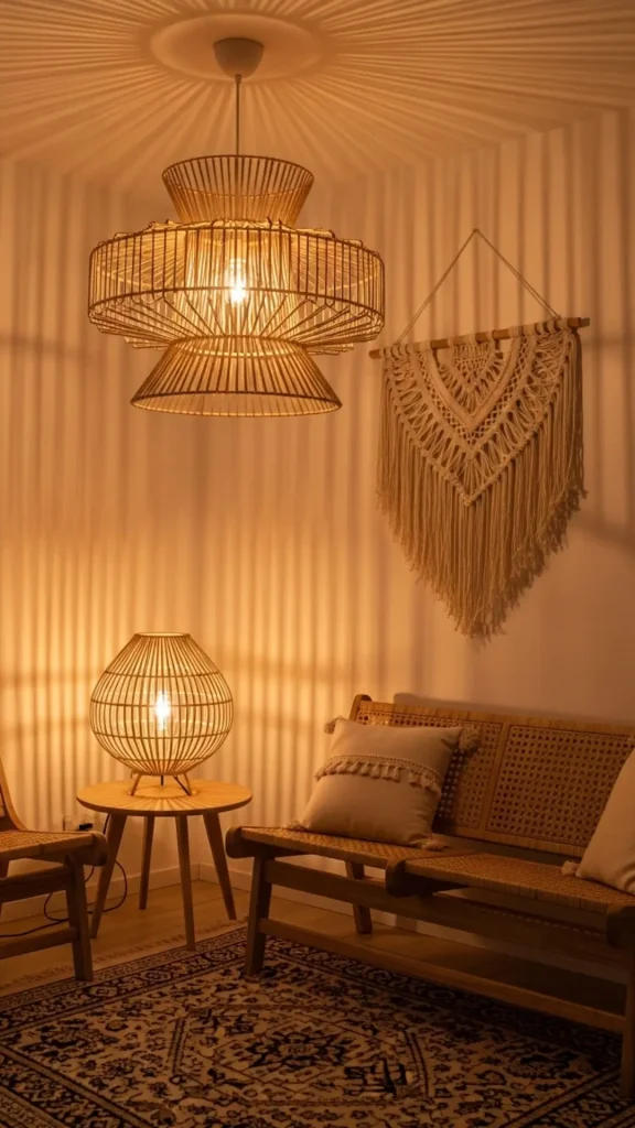 Statement Rattan Lighting Fixtures