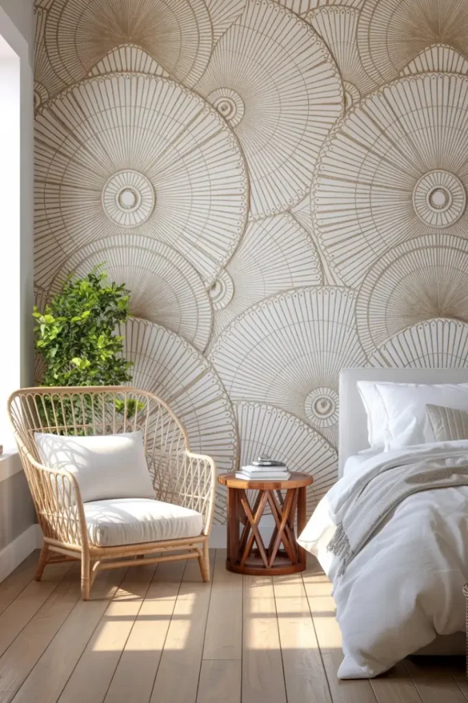 Wallpaper or Murals in boho bedroom