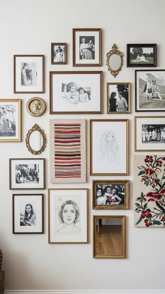 Eclectic Gallery Walls with Personal Art