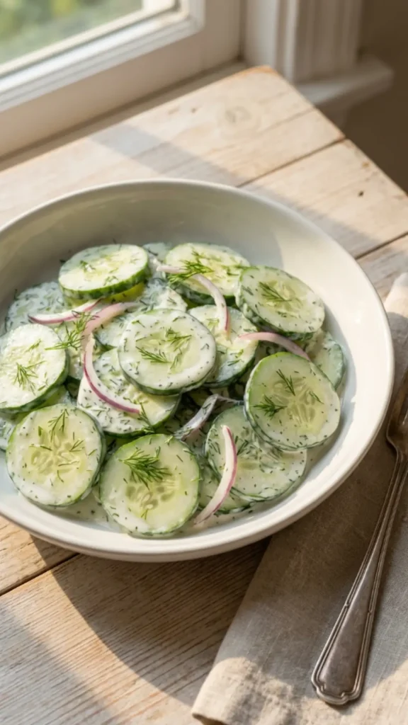 Mayo-Dill Family Cucumber Salad