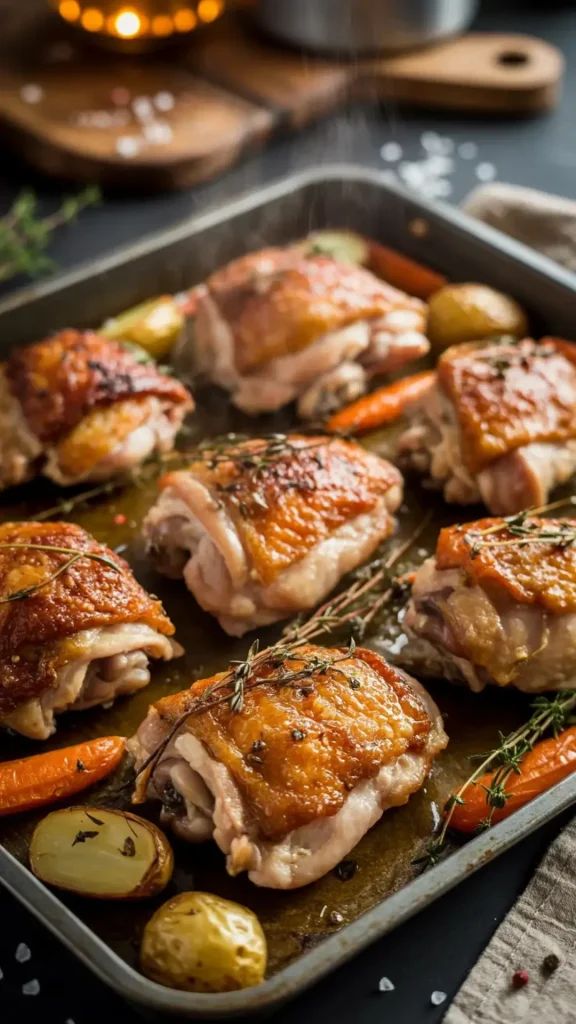 Sheet Pan Crispy Chicken Thighs
