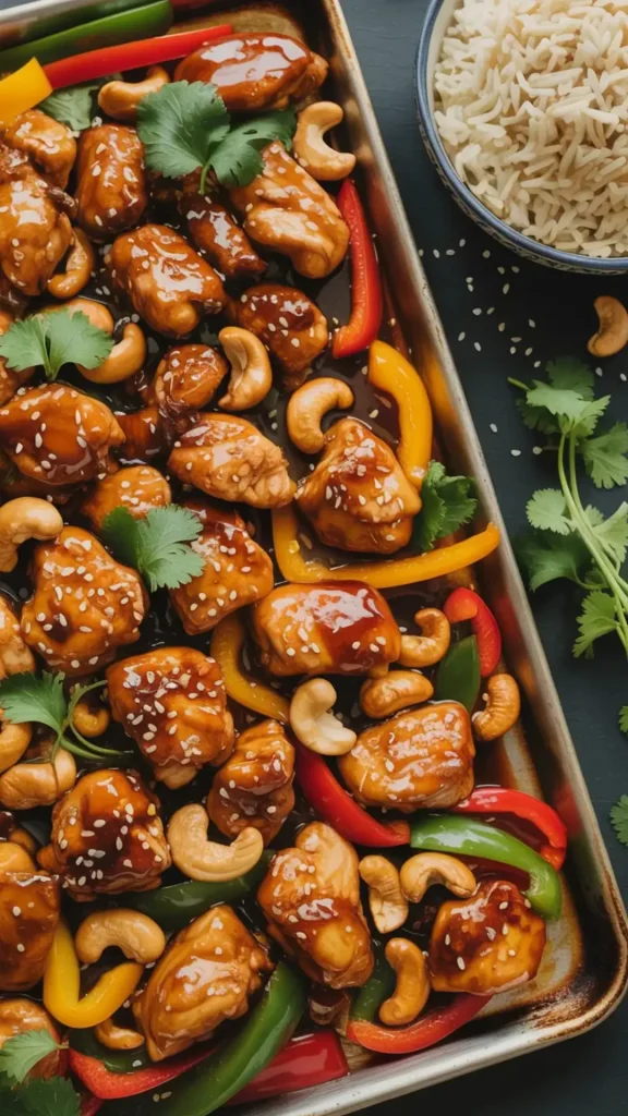 Sheet Pan Cashew Chicken