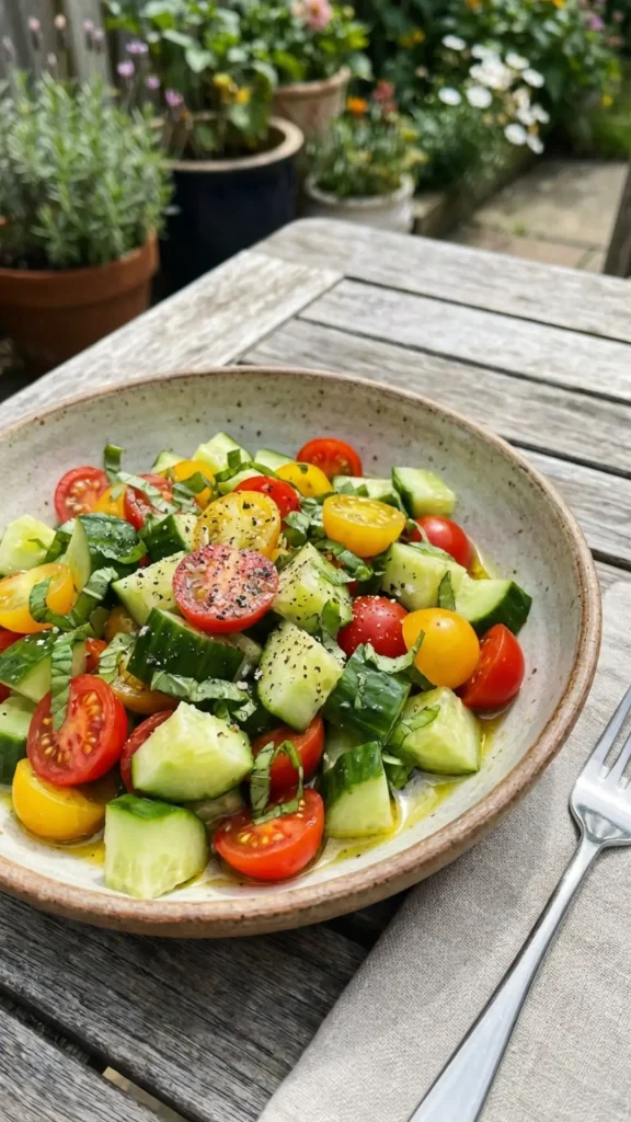 Cucumber & Tomato Garden Salad