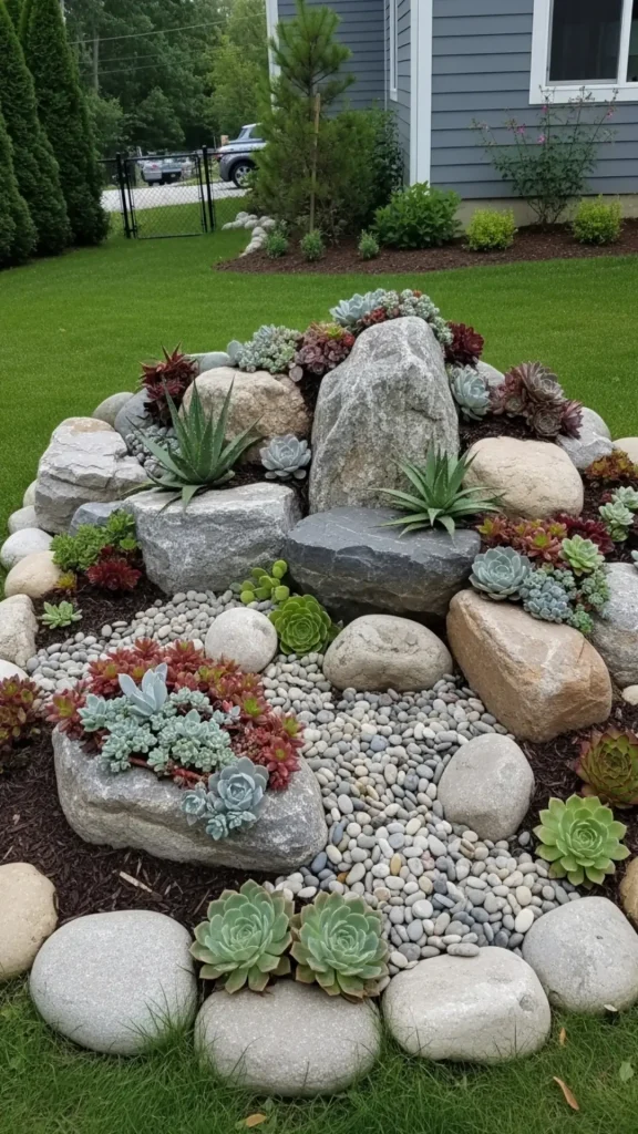 Incorporate Rock Gardens or Succulents