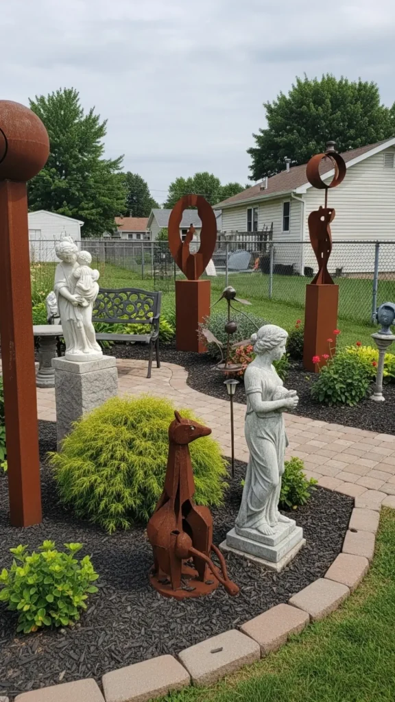 Add Garden Art or Sculptural Accents