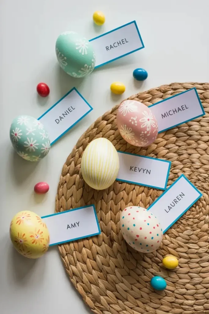 Dyed Egg Place Cards