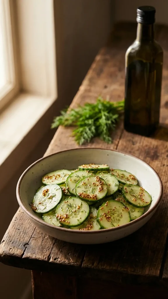 Mustard Herb Picnic Cucumber Salad
