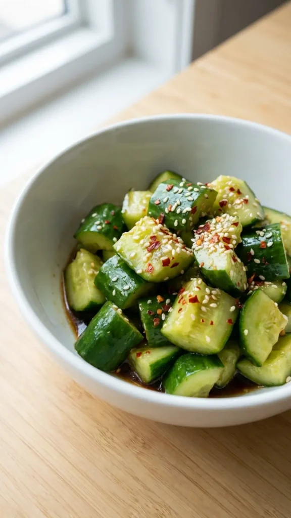 Asian Soy-Sesame Cucumber Salad