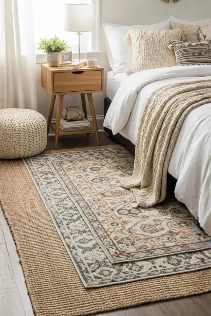 Layer Rugs for Depth