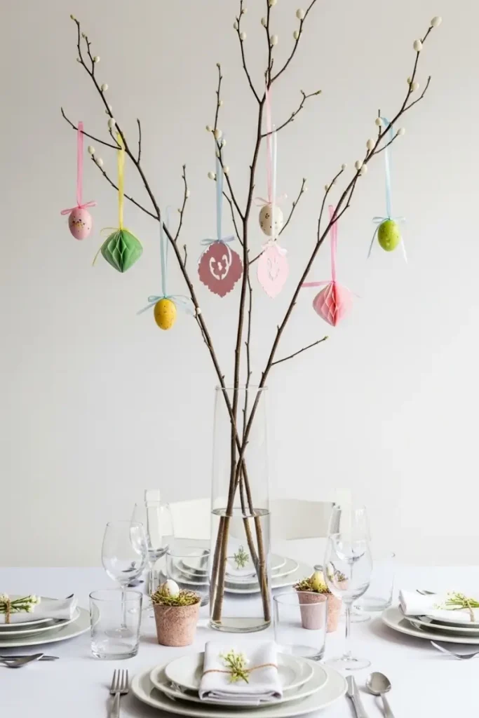 Branch Displays with Hanging Elements