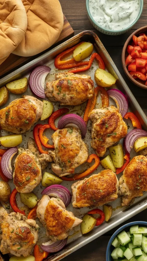 Sheet Pan Chicken Gyros