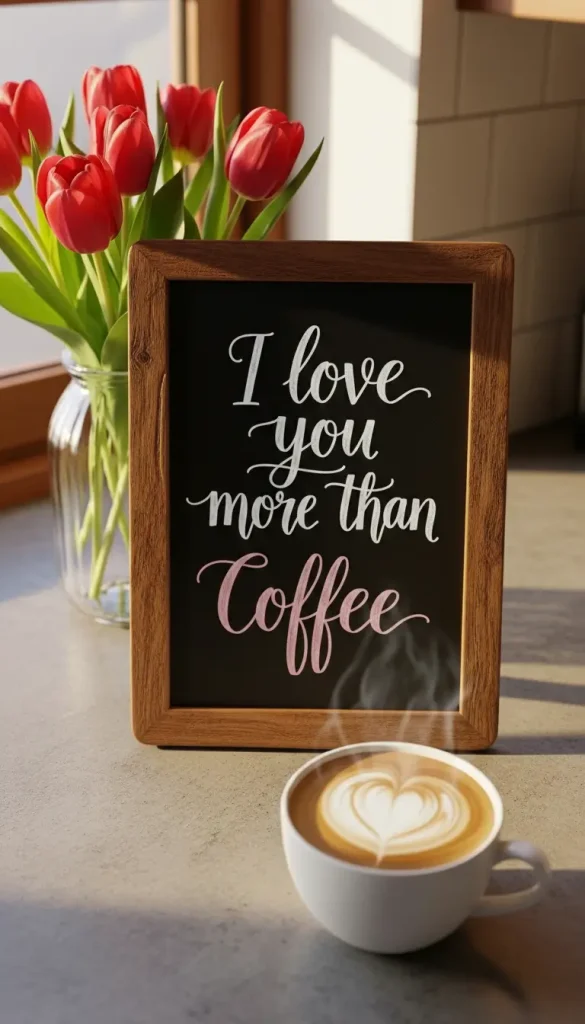 Chalkboard with Love Messages