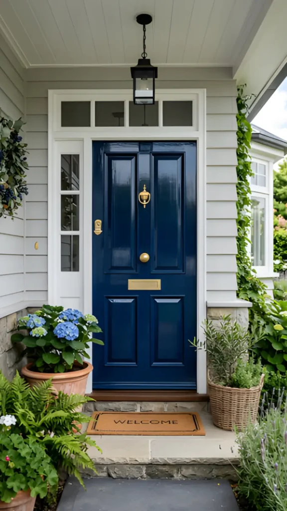 Paint the Front Door a Bold or Contrasting Color