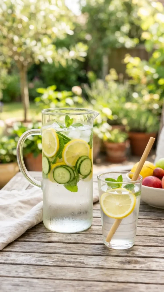 Lemon, Cucumber, Mint Detox Water