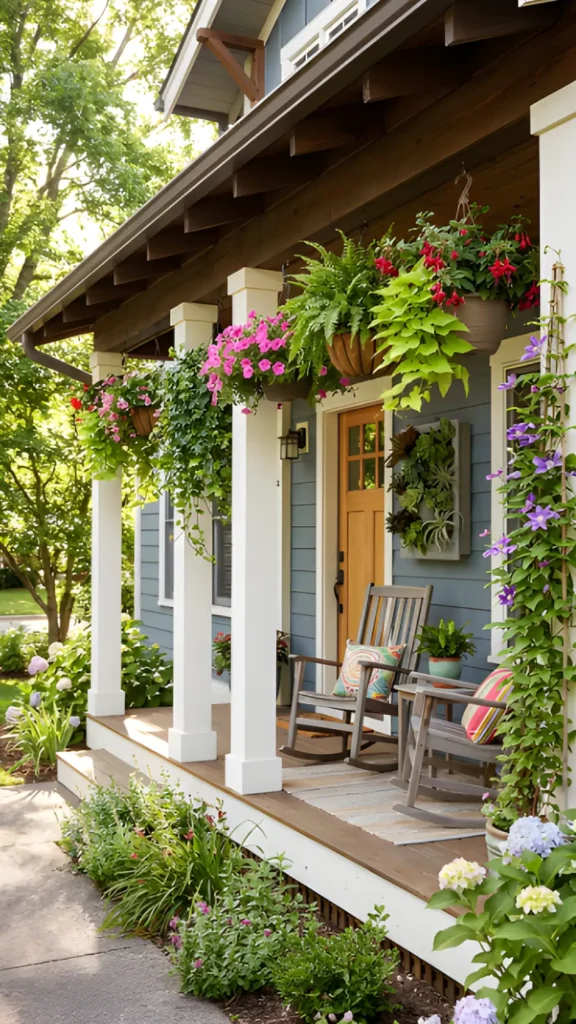 Add Hanging Baskets or Vertical Plants