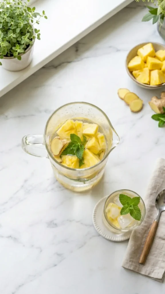 Pineapple and Ginger Detox Water