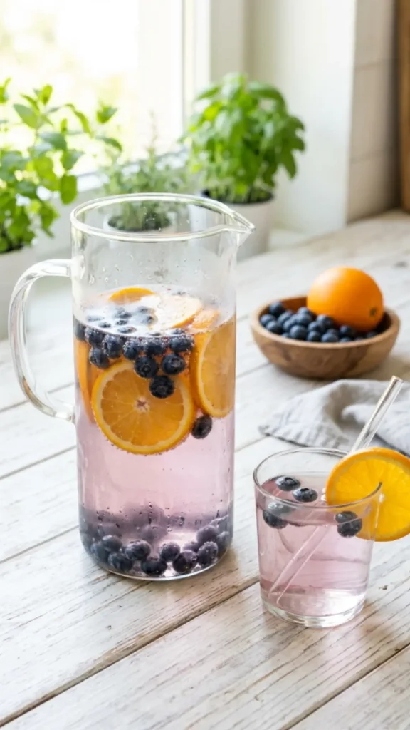 Blueberry and Orange Detox Water