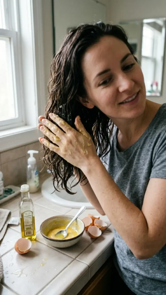 Use Egg Yolk Hair Masks