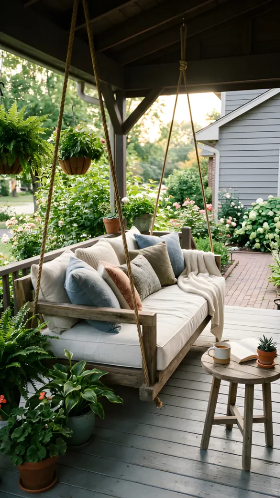 Hang a Porch Swing or Daybed for a Relaxed Retreat