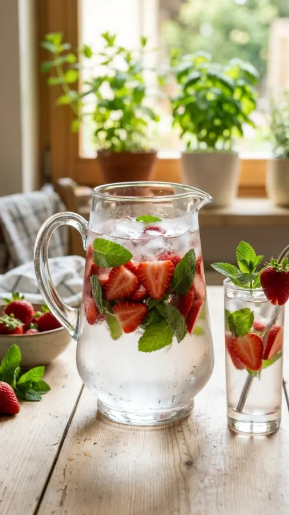 Strawberry Mint Detox Water