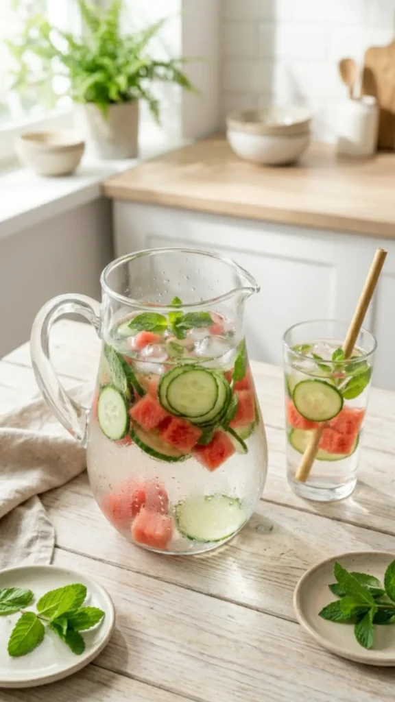 Cucumber and Watermelon Detox Water