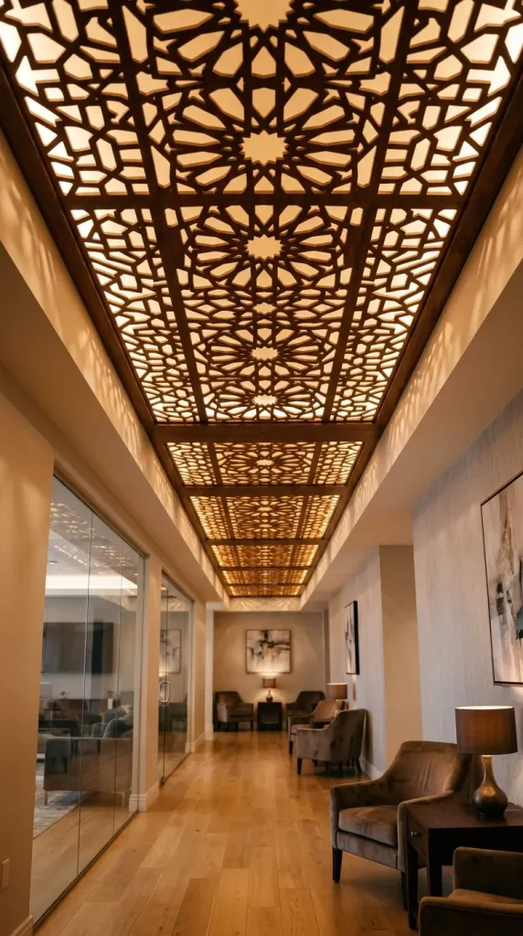 Backlit Jaali Ceiling