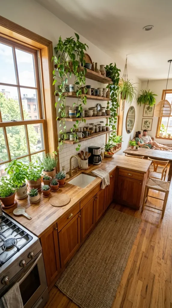 Abundant Houseplants and Herb Displays