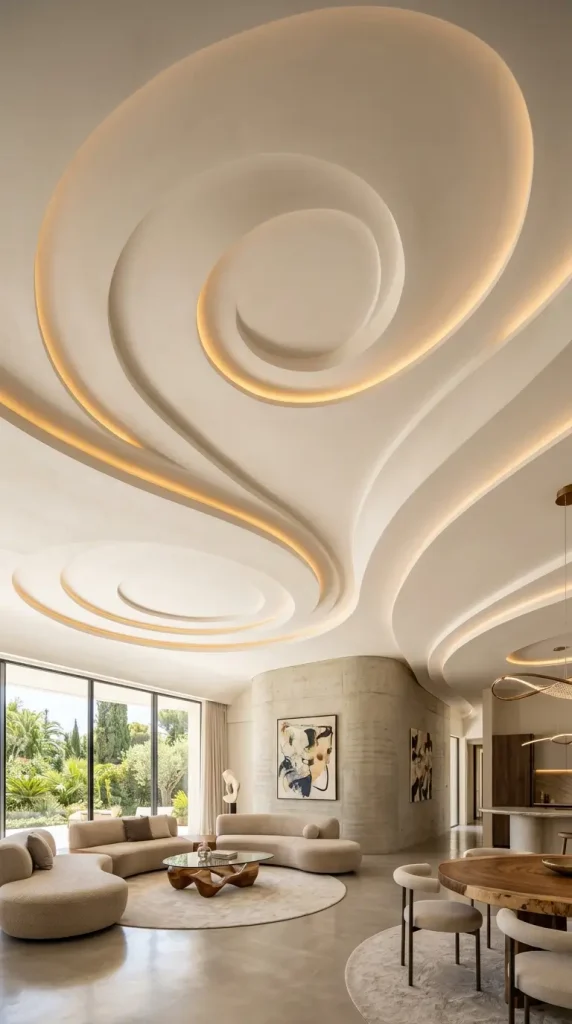 Curved or Organic Ceiling Shapes