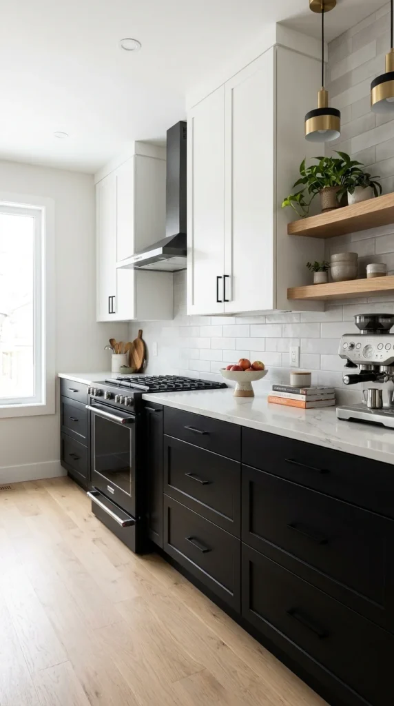 Two-Tone Black Lowers + Light Uppers