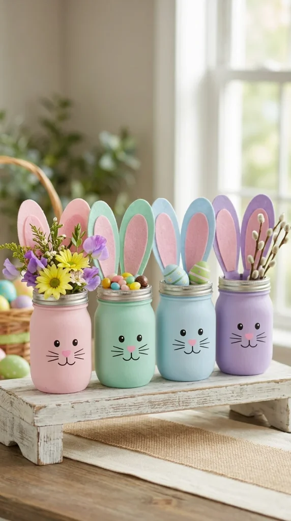 Bunny-Eared Mason Jars