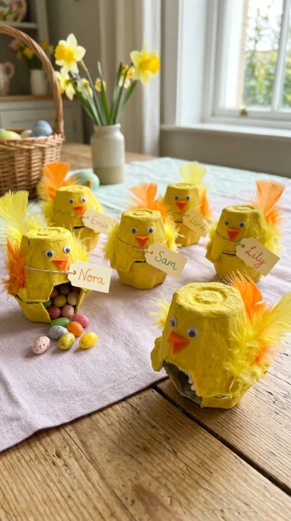 Egg carton chicks