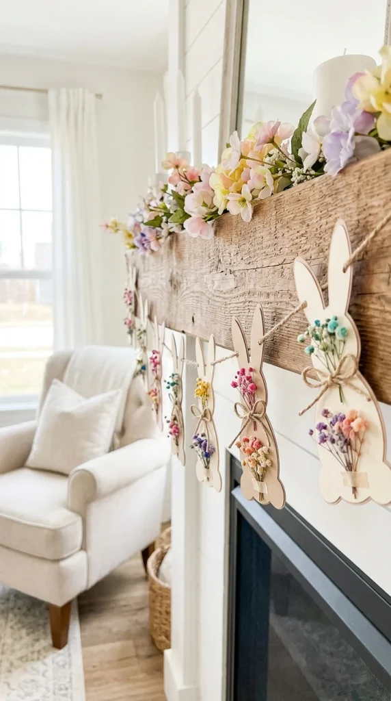 Floral Bunny Banner