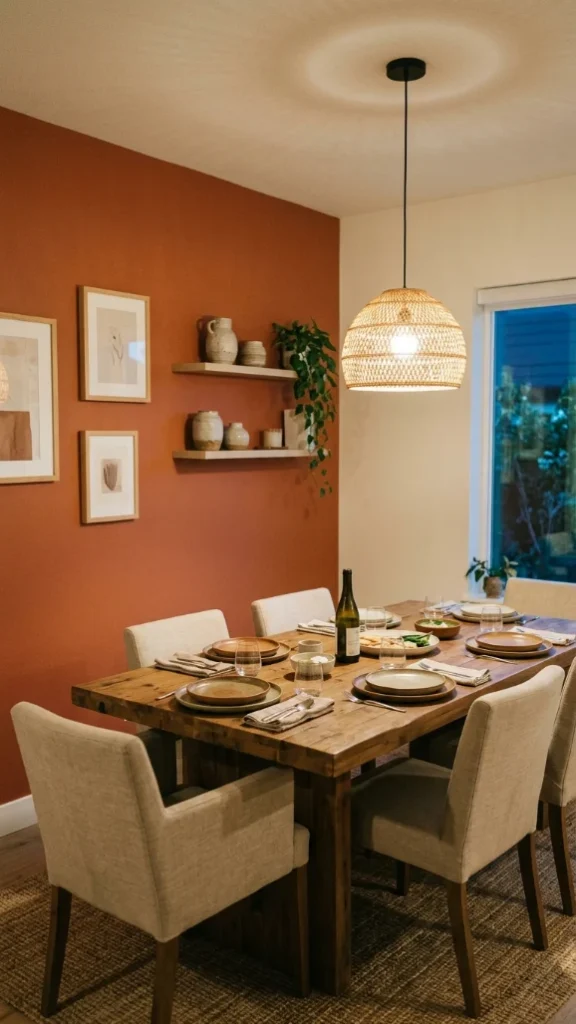Warm Terracotta Accent Wall