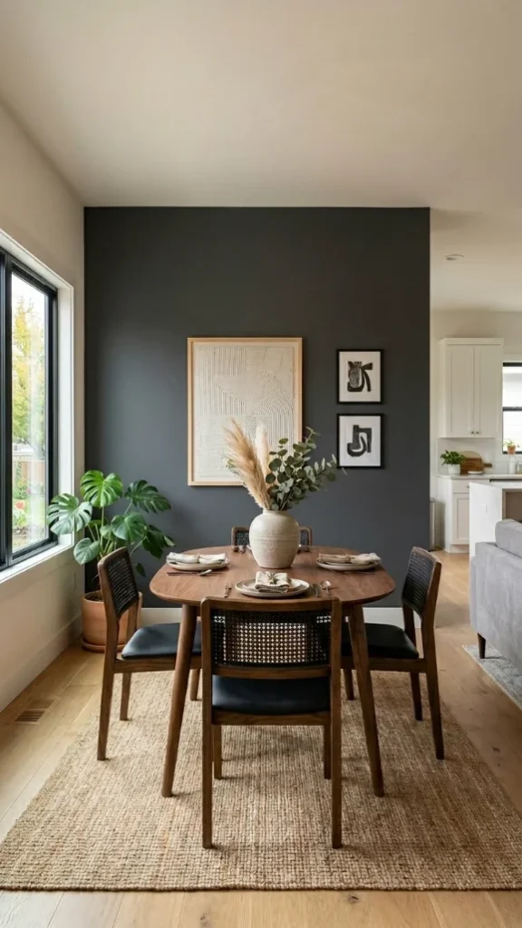 Charcoal Gray Accent Wall