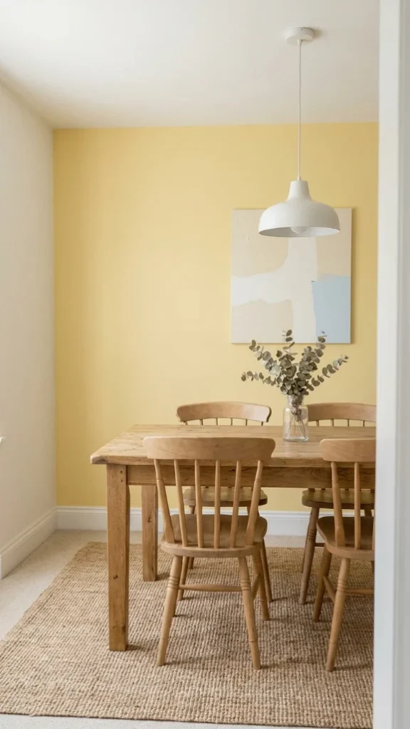 Butter Yellow or Mustard Yellow Accent Wall