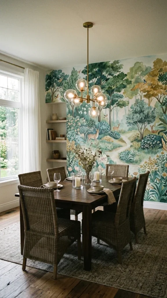 Hand-Painted Mural or Wall Mural Accent Wall