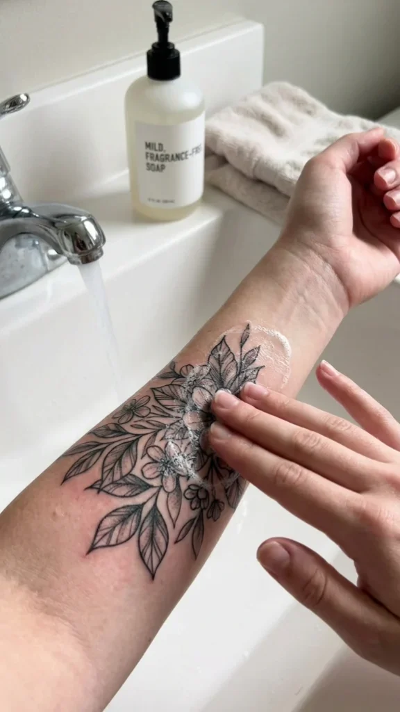 Gently Wash Your Tattoo Daily