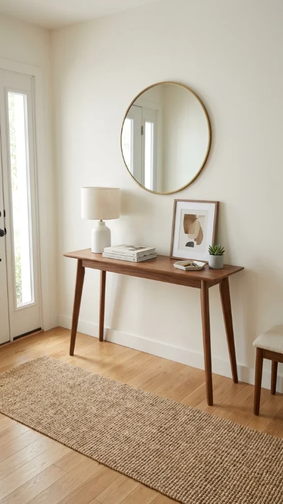 Mid-Century Modern Tapered-Leg Console