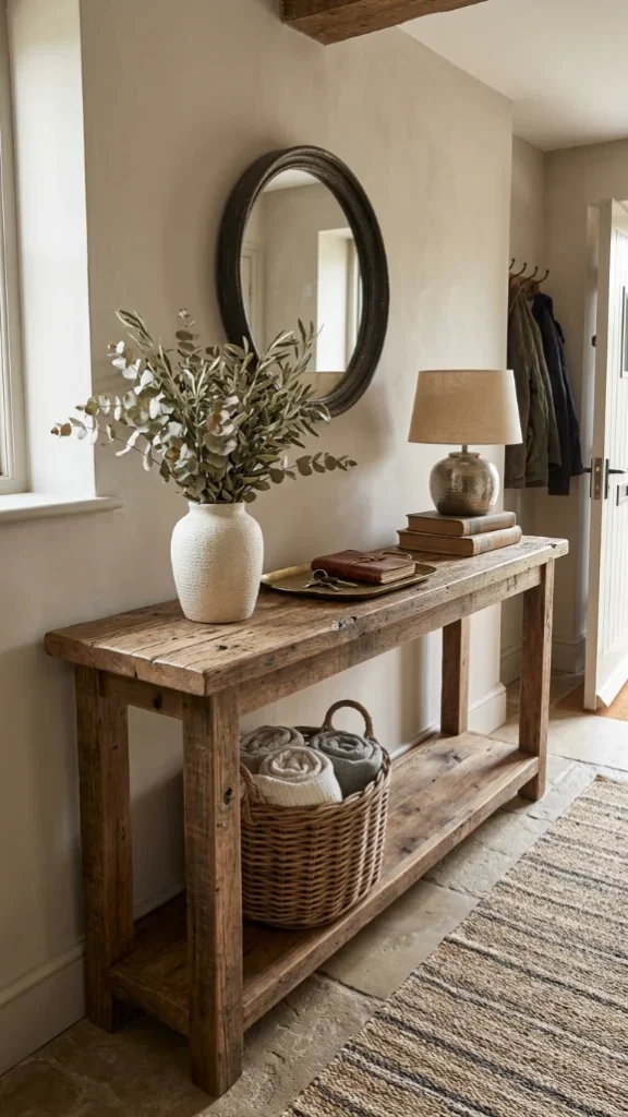Reclaimed Wood Rustic Console