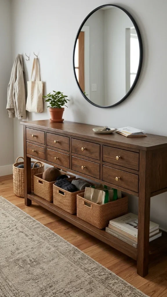 Heavy Storage-Focused Console with Drawers