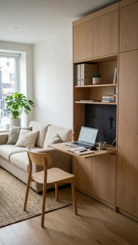 Try a Hidden or Fold-Away Desk
