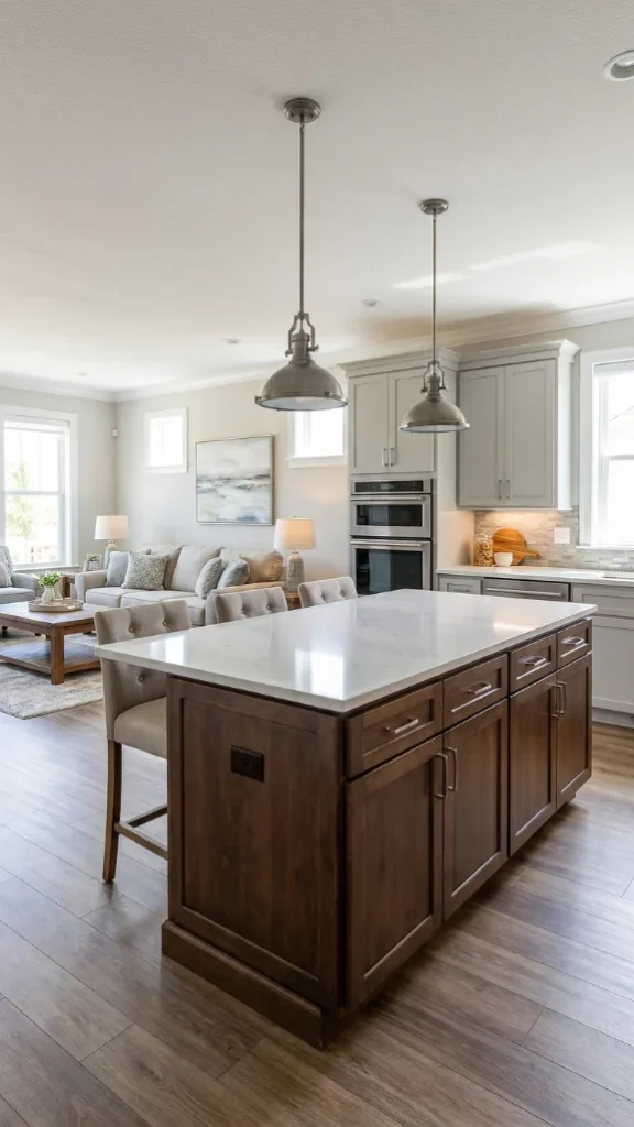 Central Kitchen Island as Focal Point