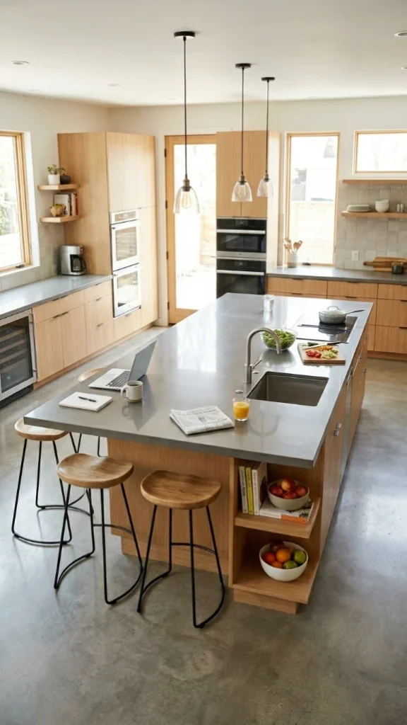Multi-Functional Island with Extra Seating