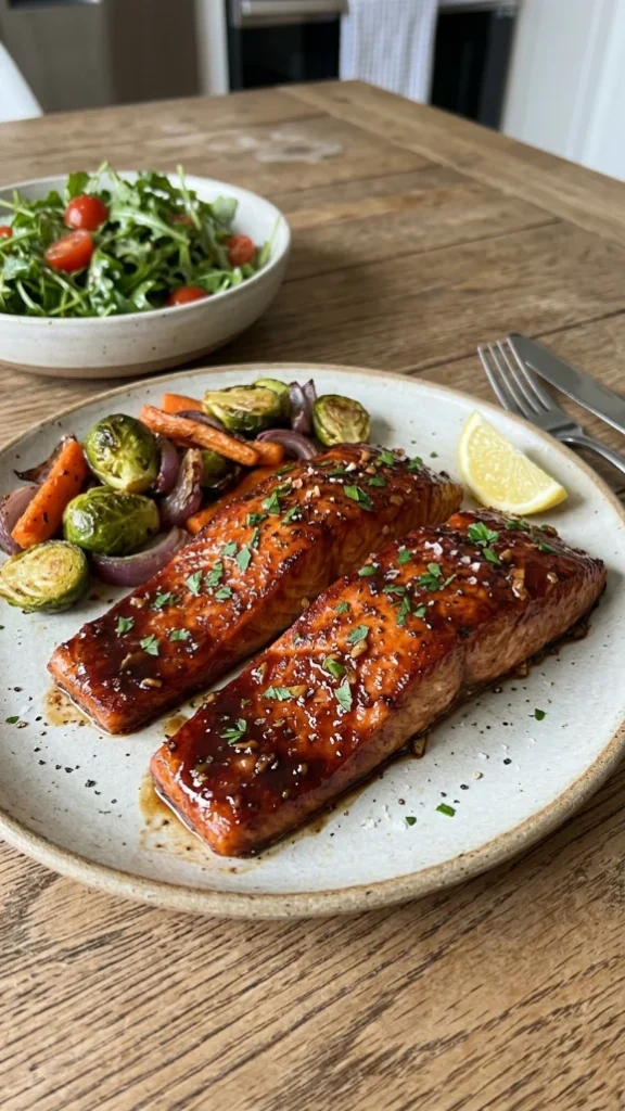 Pomegranate Molasses Glazed Salmon