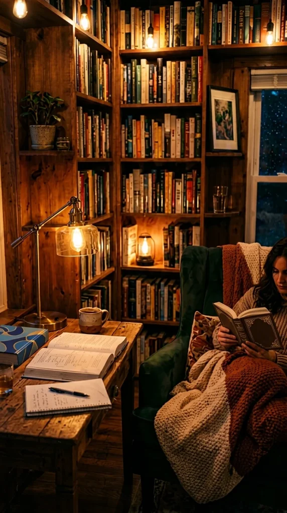 Nighttime Mode: Low-Blue Light Lighting & Cozy Evening Setup